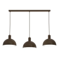 Suspension sur câble HANDA 3xE27/15W/230V marron