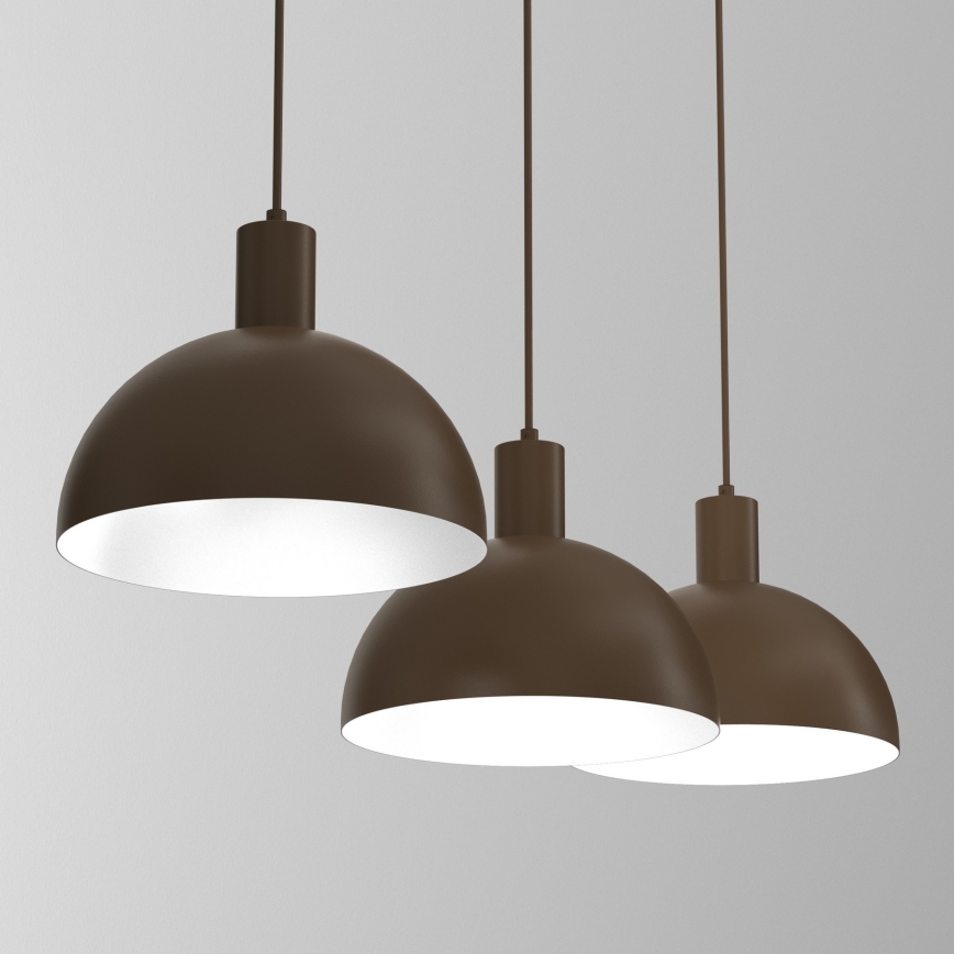 Suspension sur câble HANDA 3xE27/15W/230V marron