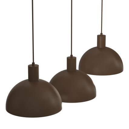 Suspension sur câble HANDA 3xE27/15W/230V marron