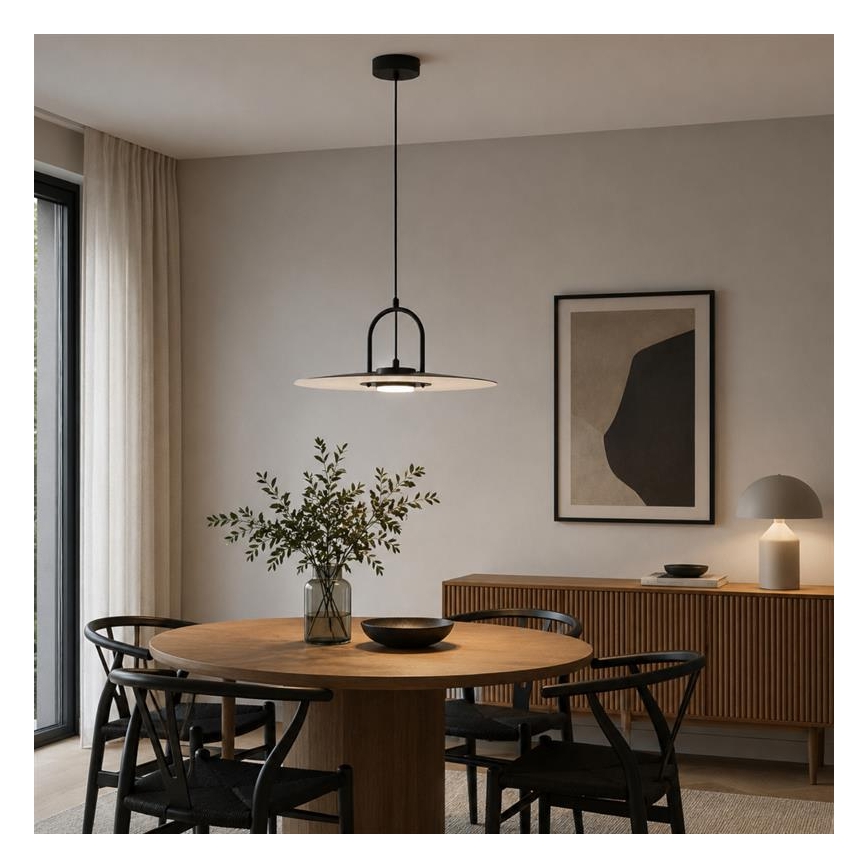 Suspension sur câble HATTORI 1xGX53/15W/230V noire
