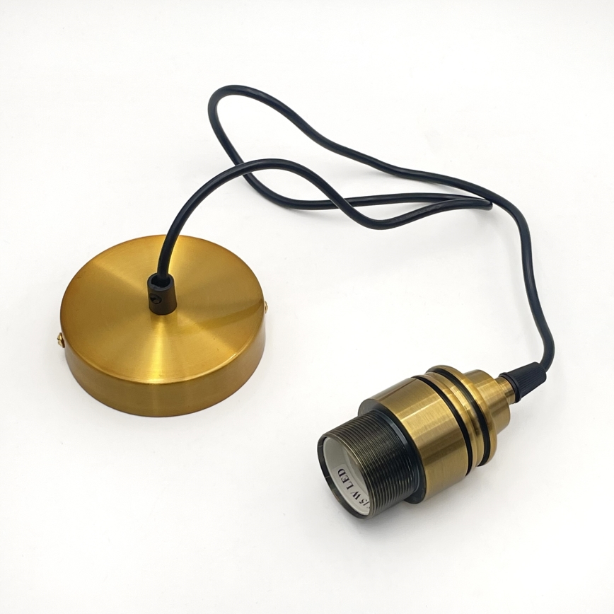 Suspension sur câble HECTOR 1xE27/15W/230V blanc/laiton diam. 30 cm