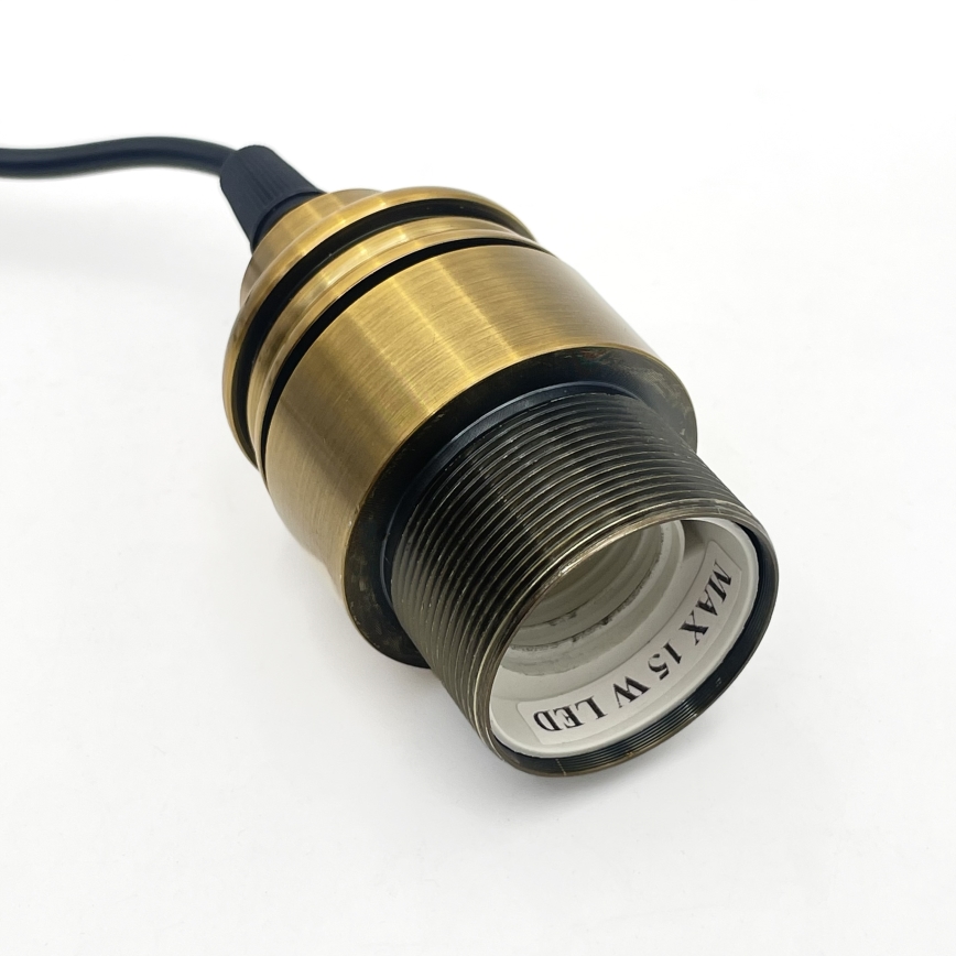 Suspension sur câble HECTOR 1xE27/15W/230V blanc/laiton, diamètre 25 cm