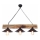 Suspension sur câble HEPSI 3xE27/40W/230V, finition épicéa et noyer