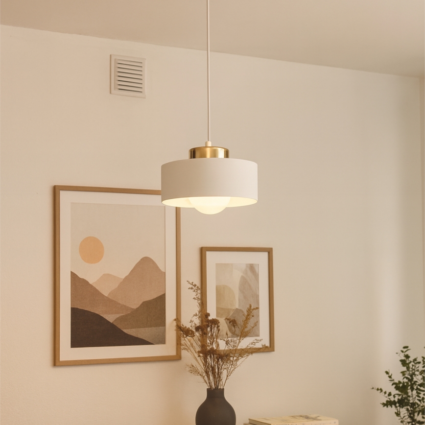 Suspension sur câble IGNIA 1xE27/60W/230V blanche