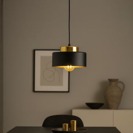 Suspension sur câble IGNIA 1xE27/60W/230V, noire