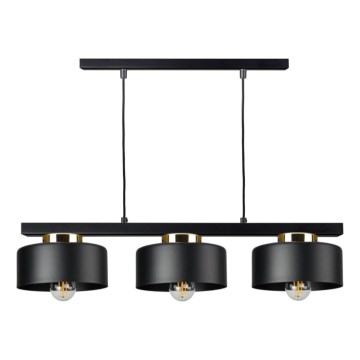 Suspension sur câble IGNIA 3xE27/60W/230V noire