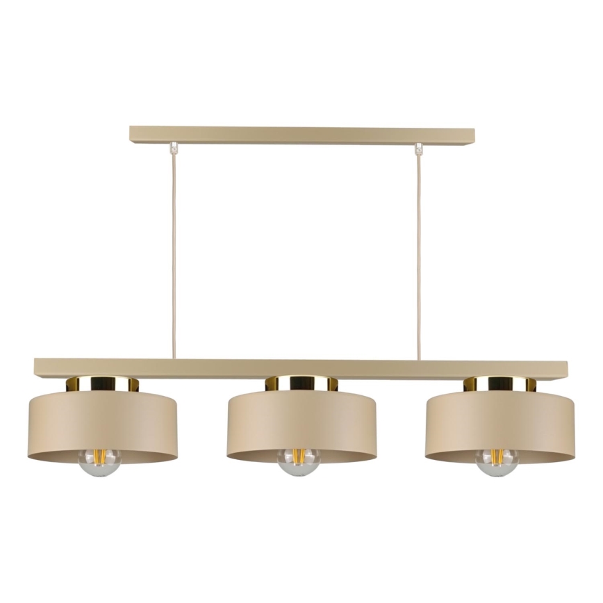 Suspension sur câble IGNIA 3xE27/60W/230V taupe