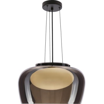 Suspension sur câble INSIEME 1xGX53/10W/230V Ø 38 cm noir fumé