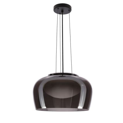 Suspension sur câble INSIEME 1xGX53/10W/230V Ø 38 cm noir fumé