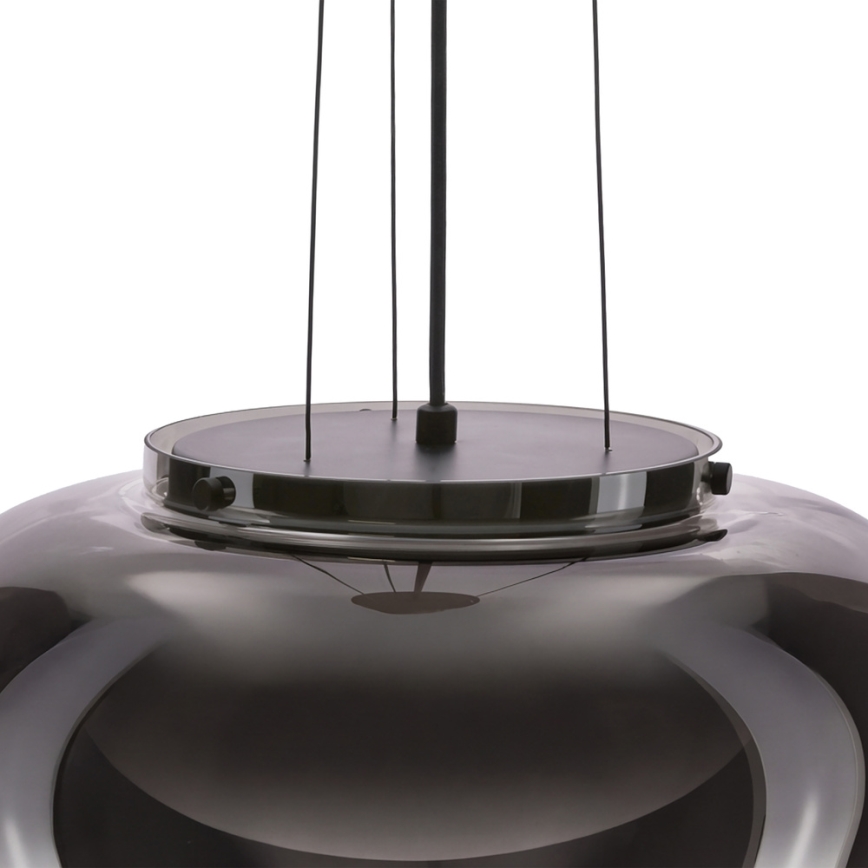 Suspension sur câble INSIEME 1xGX53/10W/230V Ø 38 cm noir fumé