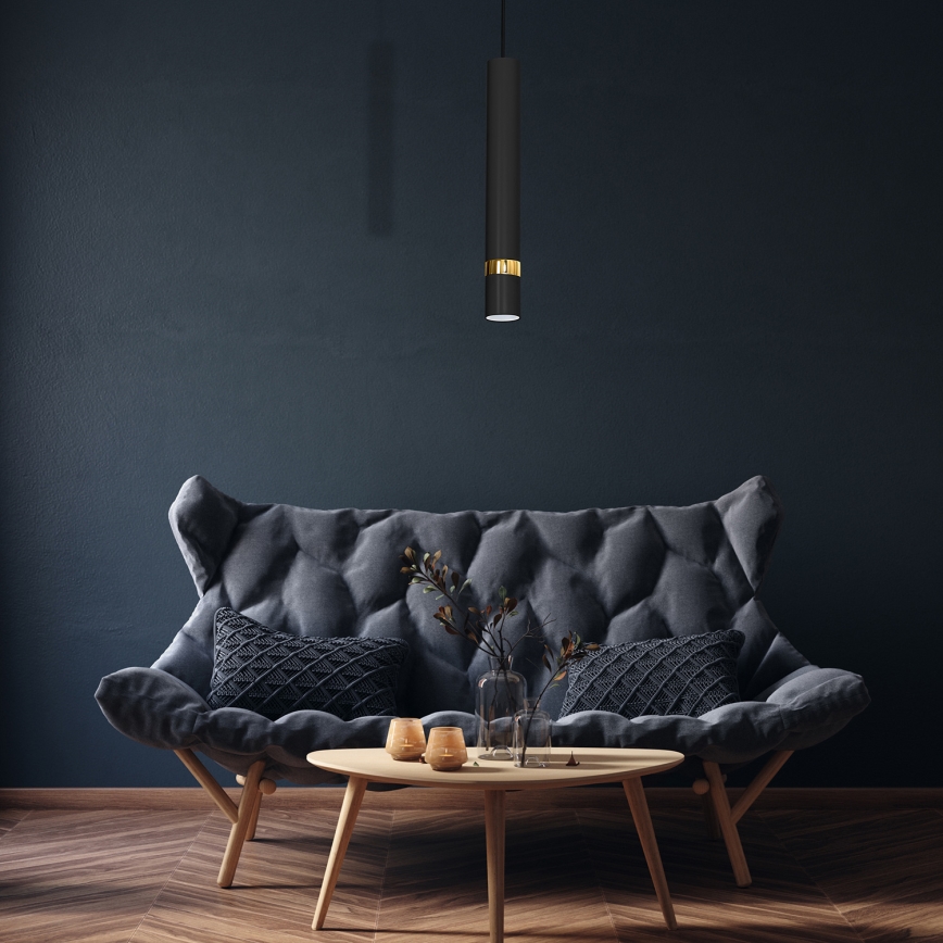 Suspension sur câble JOKER 1xGU10/25W/230V noir/doré