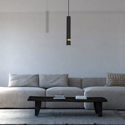 Suspension sur câble JOKER 1xGU10/25W/230V noir/doré