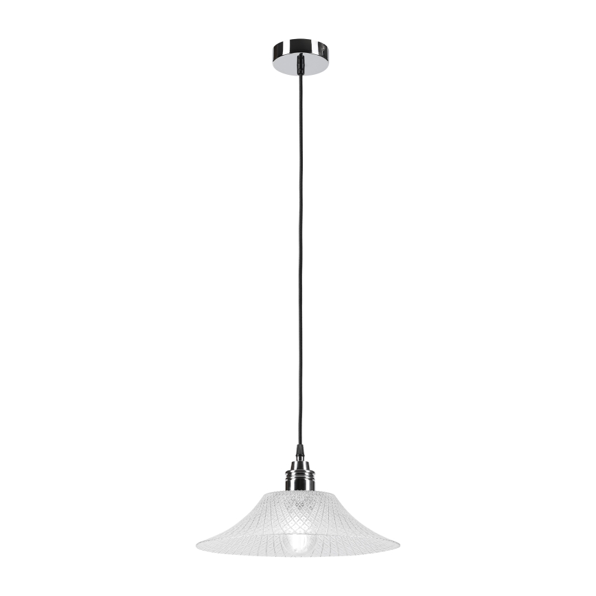 Suspension sur câble JULL 1xE27/15W/230V chrome brillant/transparent