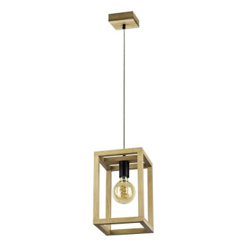 Suspension sur câble KAGO 1xE27/60W/230V chêne mat