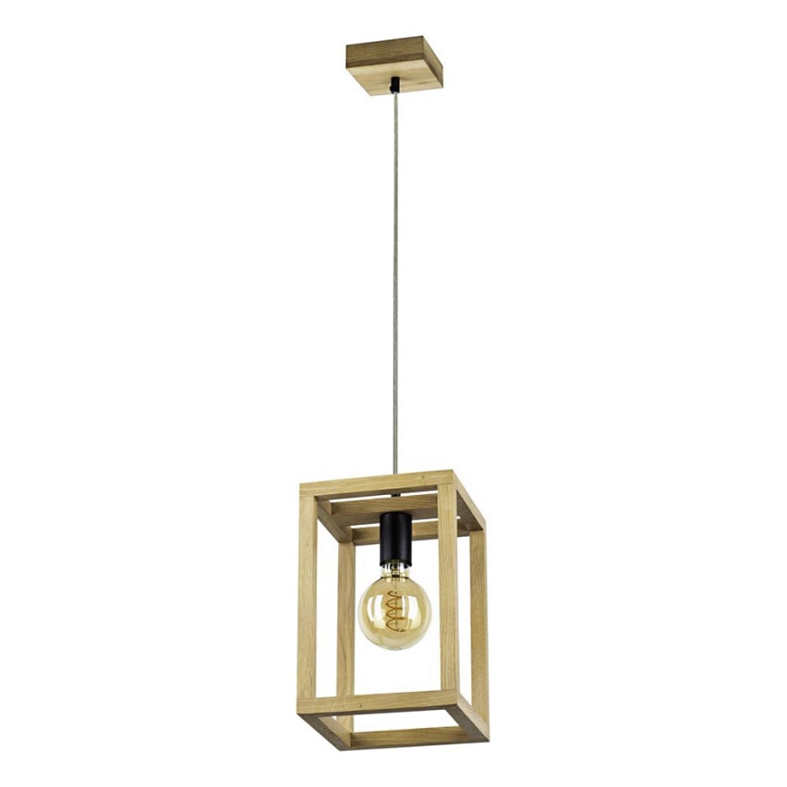 Suspension sur câble KAGO 1xE27/60W/230V chêne mat