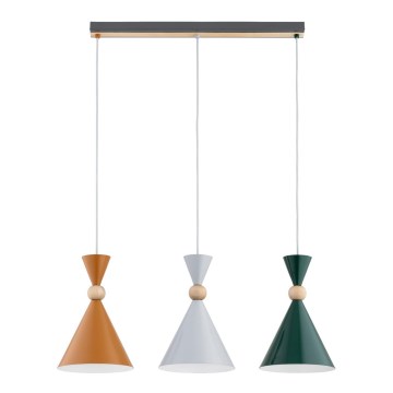 Suspension sur câble KANDY 3xE27/15W/230V multicolore