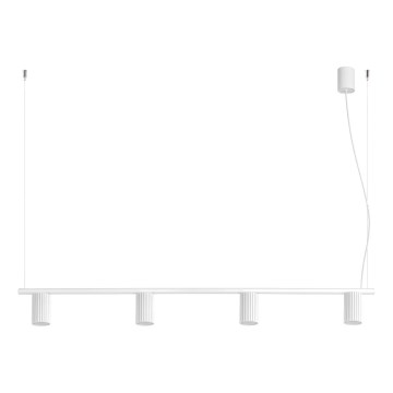 Suspension sur câble KARBON 4xGU10/10W/230V blanche
