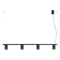 Suspension sur câble KARBON 4xGU10/10W/230V noir