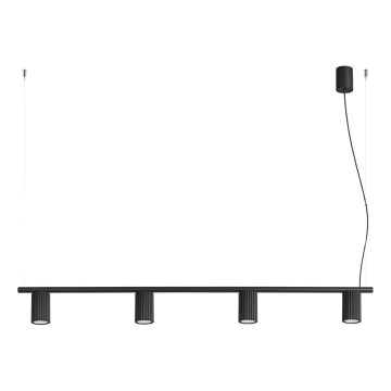 Suspension sur câble KARBON 4xGU10/10W/230V noir