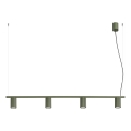 Suspension sur câble KARBON 4xGU10/10W/230V verte