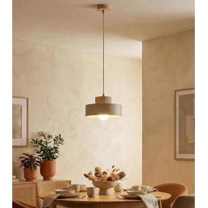Suspension sur câble KIVI 1xE27/15W/230V beige