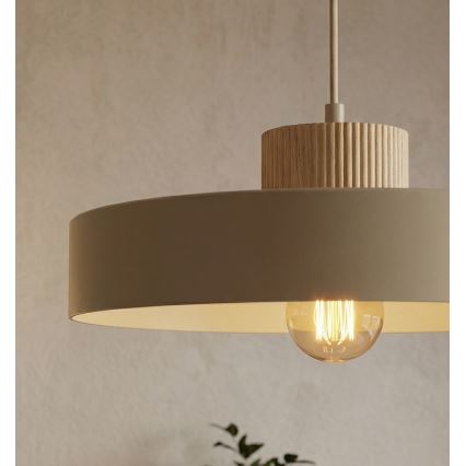 Suspension sur câble KIVI 1xE27/15W/230V beige