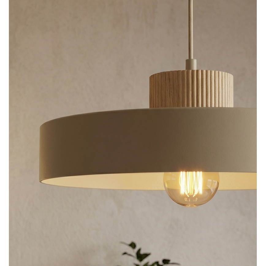 Suspension sur câble KIVI 1xE27/15W/230V beige