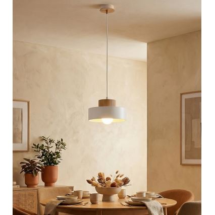 Suspension sur câble KIVI 1xE27/15W/230V blanche