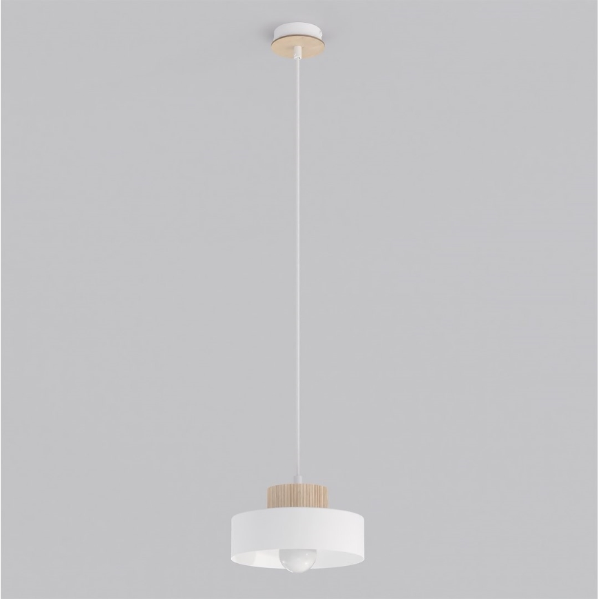 Suspension sur câble KIVI 1xE27/15W/230V blanche