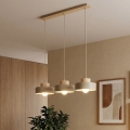Suspension sur câble KIVI 3xE27/15W/230V beige