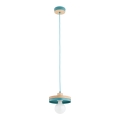 Suspension sur câble LARSO 1xE27/15W/230V menthe/beige