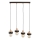 Suspension sur câble LARSO 4xE27/15W/230V noire/beige