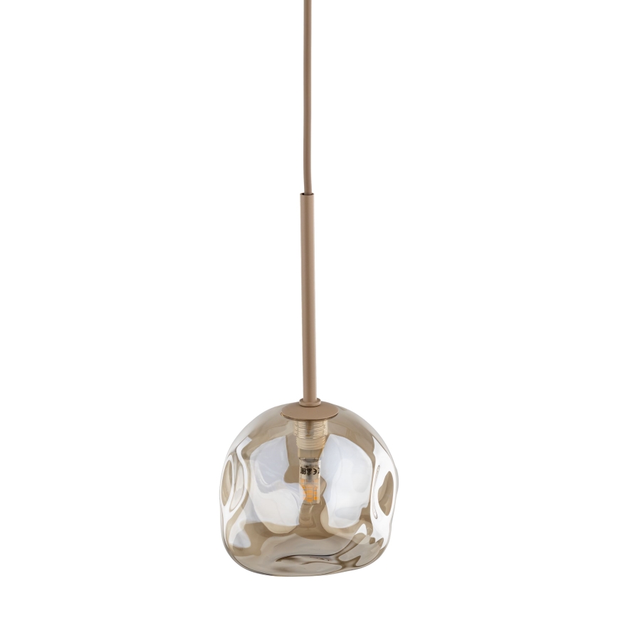 Suspension sur câble LAVA 1xG9/8W/230V beige / beige fumé