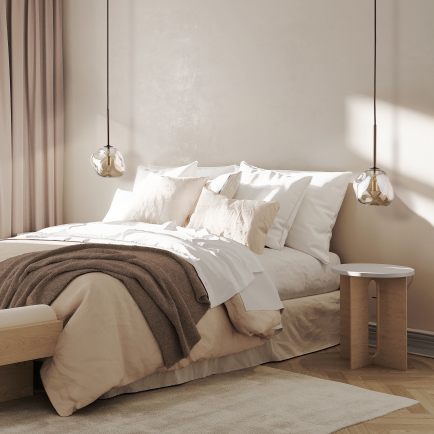 Suspension sur câble LAVA 1xG9/8W/230V bronze/beige fumé