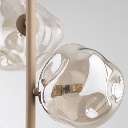 Suspension sur câble LAVA 3xG9/8W/230V beige / beige fumé