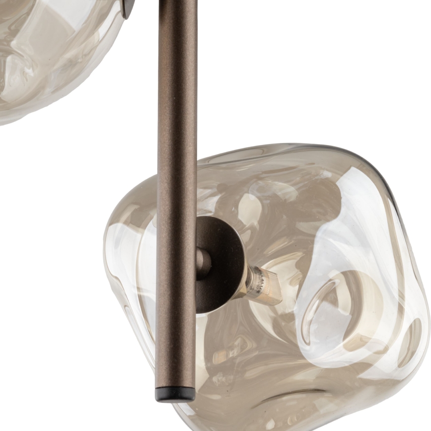 Suspension sur câble LAVA 3xG9/8W/230V bronze / beige fumé