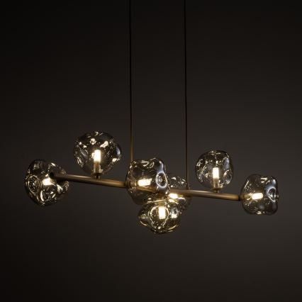 Suspension sur câble LAVA 7xG9/8W/230V beige/beige fumé