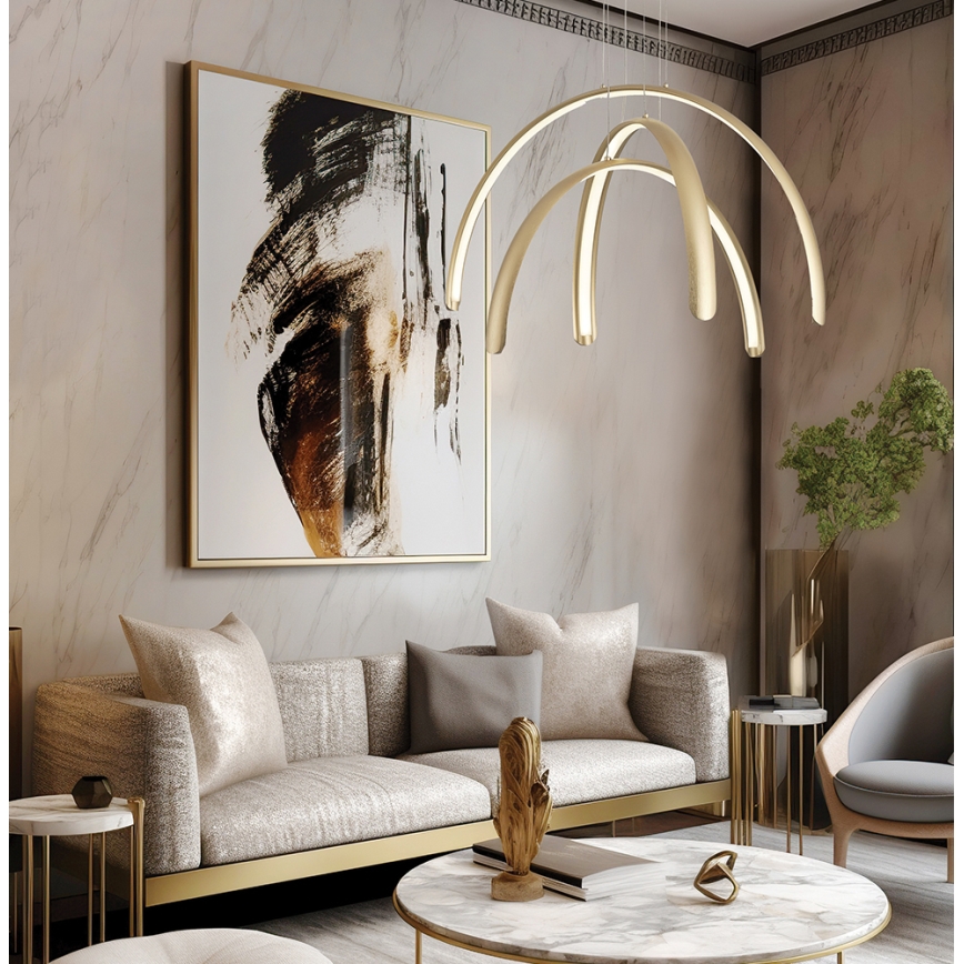 Suspension sur câble LED MEGAN LED/41W/230V dorée