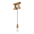 Suspension sur câble LEON 1xE27/60W/230V hêtre