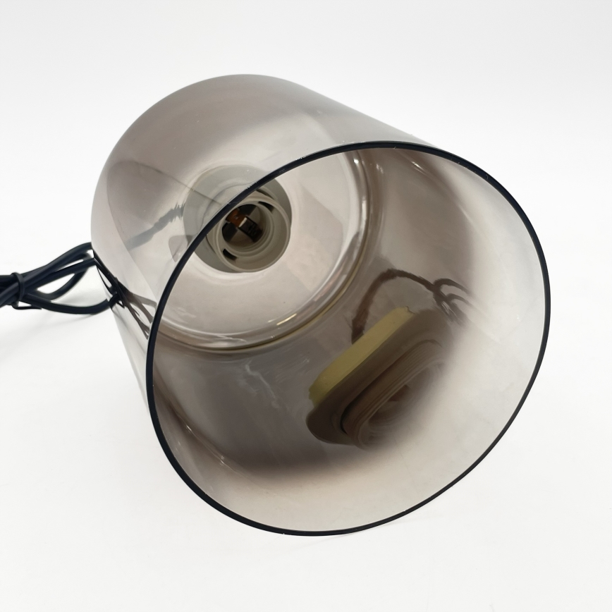 Suspension sur câble LIAH 1xE27/15W/230V doré/marron fumé