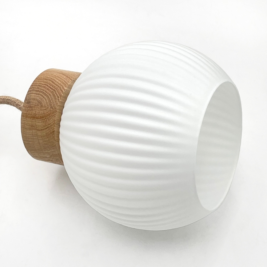 Suspension sur câble LOOMIS 3xE27/15W/230V 83 cm beige/chêne