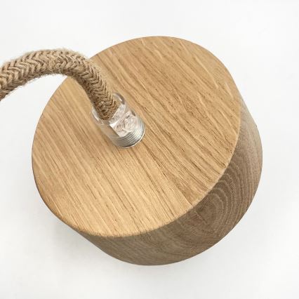 Suspension sur câble LOOMIS 5xE27/15W/230V 130 cm beige/chêne