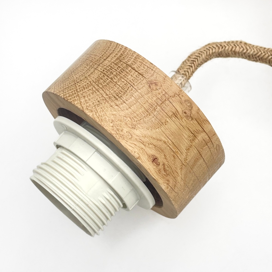 Suspension sur câble LOOMIS 5xE27/15W/230V 130 cm beige/chêne