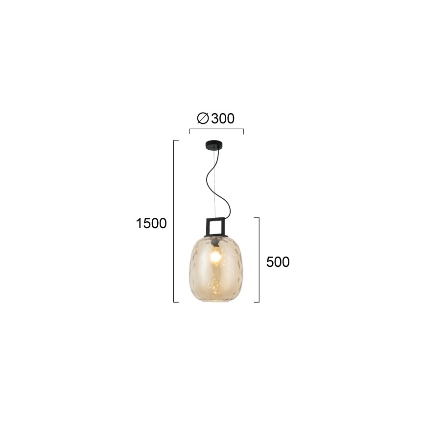Suspension sur câble LUCY 1xE27/40W/230V beige fumé