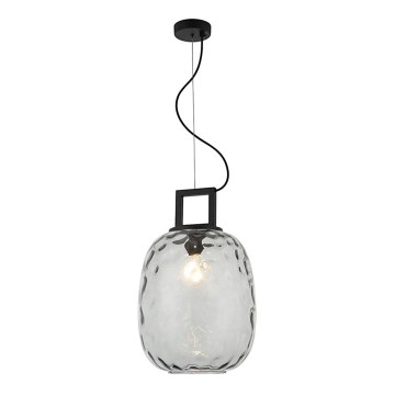Suspension sur câble LUCY 1xE27/40W/230V noir fumé
