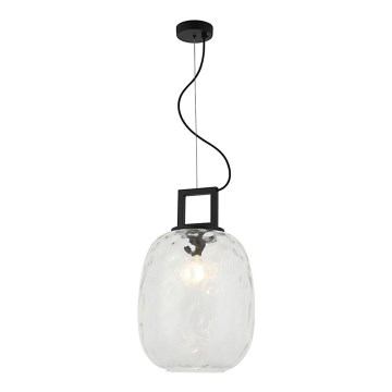 Suspension sur câble LUCY 1xE27/40W/230V noire