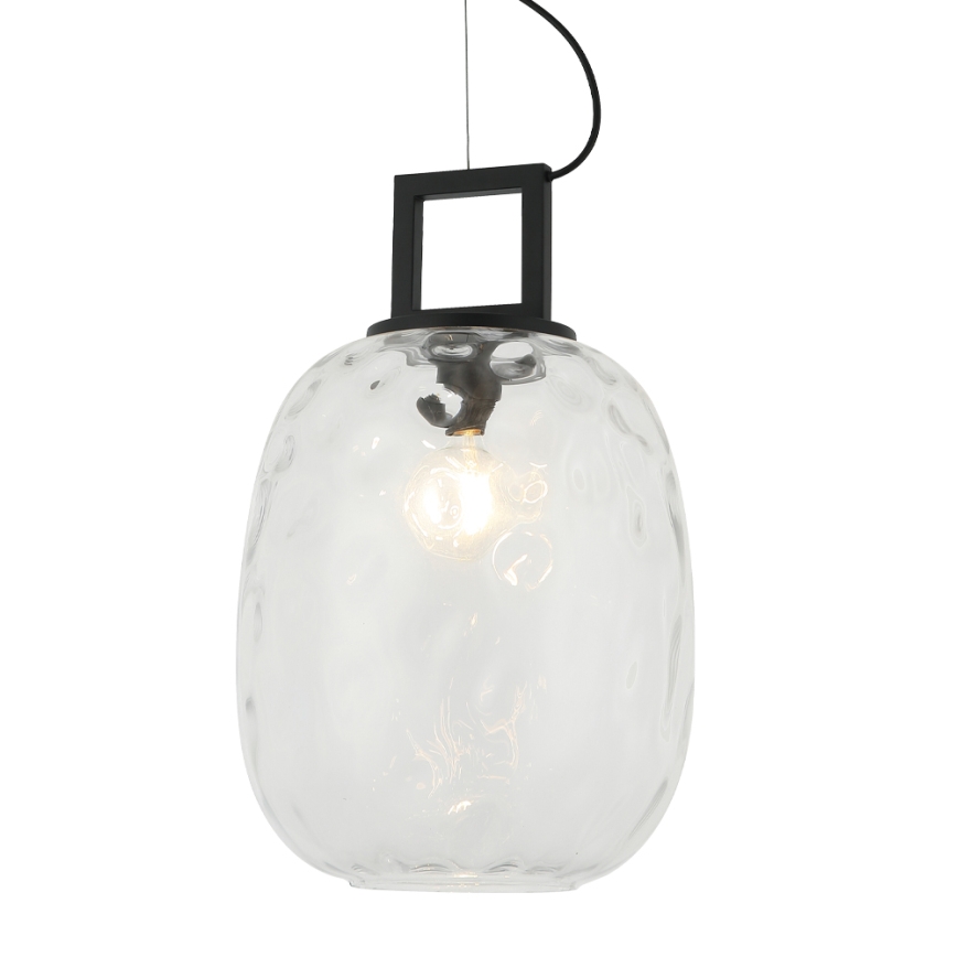 Suspension sur câble LUCY 1xE27/40W/230V noire