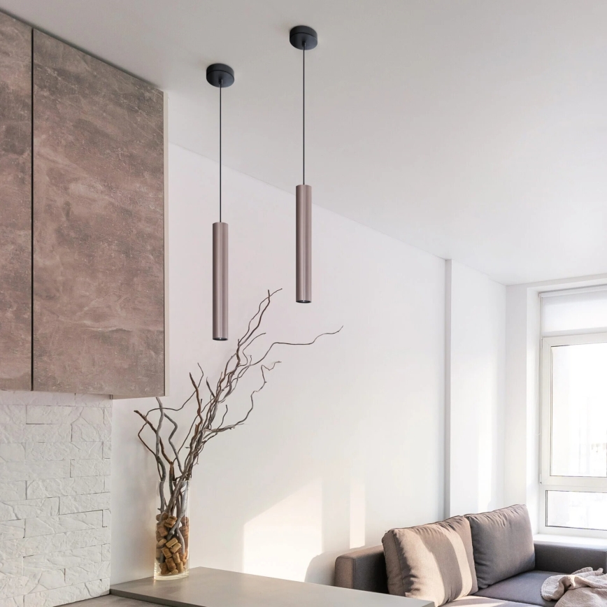 Suspension sur câble LUNGOMARE 1x GU10/10W/230V, chrome mat