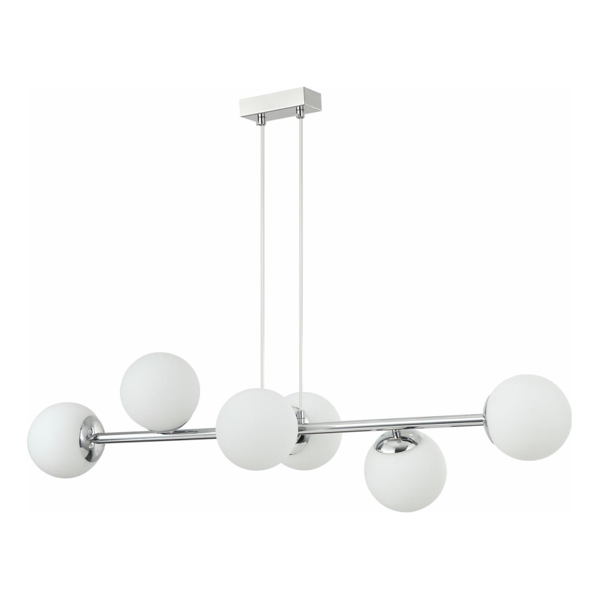 Suspension sur câble MADDIE 5xE14/5W/230V chrome brillant