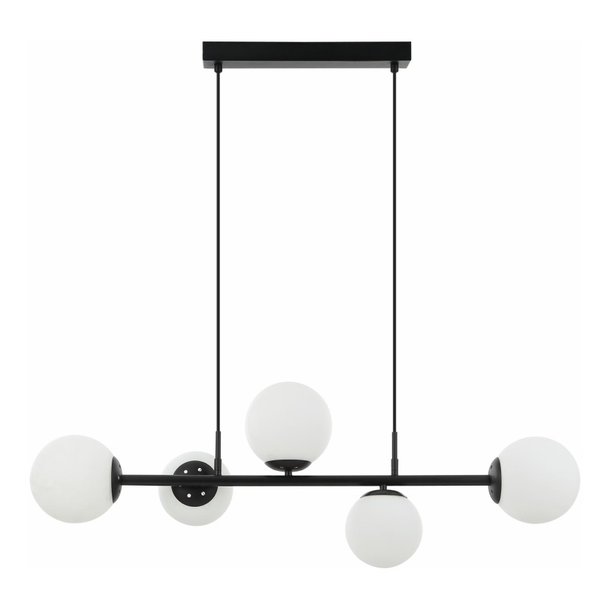 Suspension sur câble MADDIE 5xE14/5W/230V noire